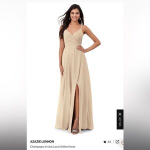 Azazie Lennon Bridesmaid Dress Champagne